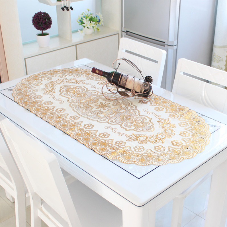 Taplak Meja / Alas Meja / Taplak Vinyl Rumah Ruang Tamu / Placemat / Table Mat