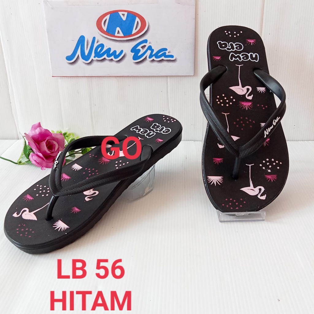 BB NEW ERA LB CNC 56 FL Sandal Japit Motif Flamingo