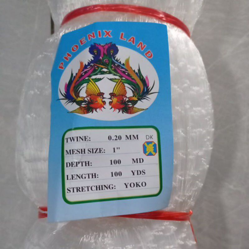 Jaring ikan senar 0.20 1 inchi 100md/100yds jaring ikan bahan jala jaring ikan bahan anco