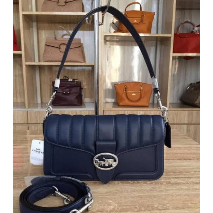 TAS COACH GEORGIE NAVY QUILTED COBALT BLUE ORIGINAL SALE