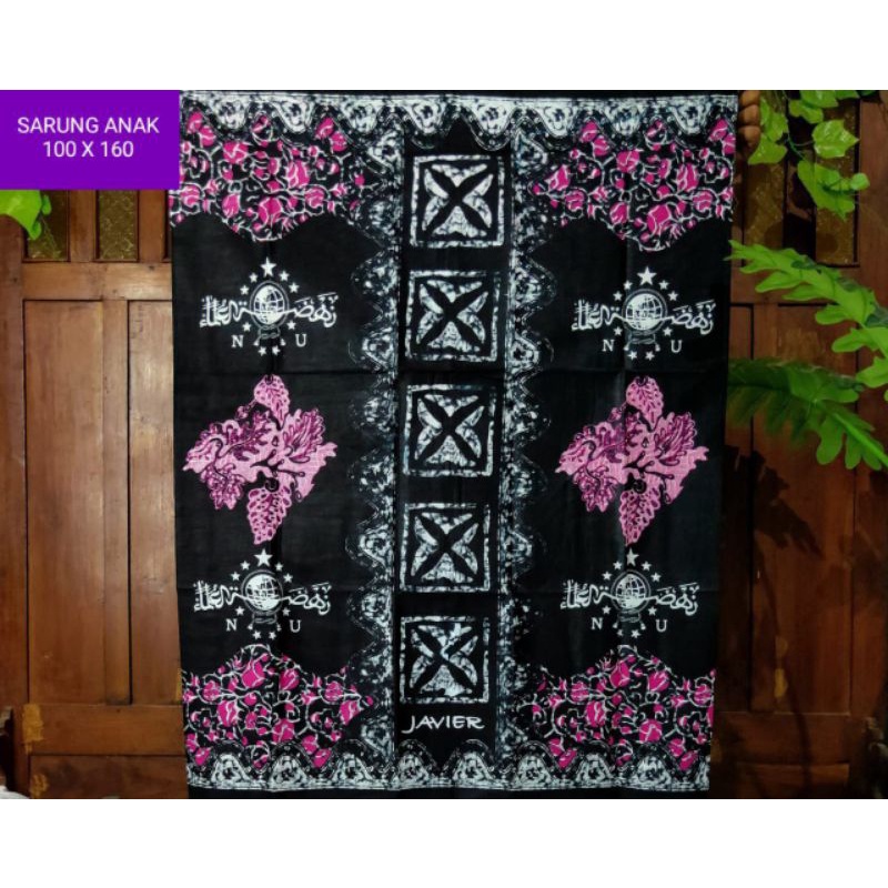 sarung Batik Printing Anak motif NU pink