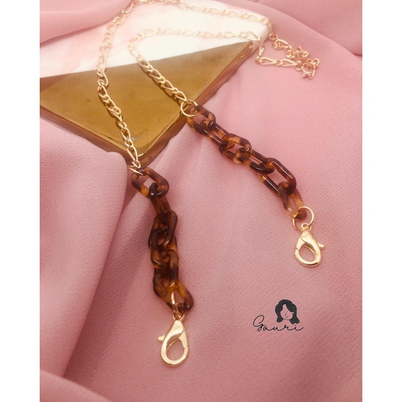 Strap Masker Leopard | Strap Masker Akrilik | Strap masker rantai