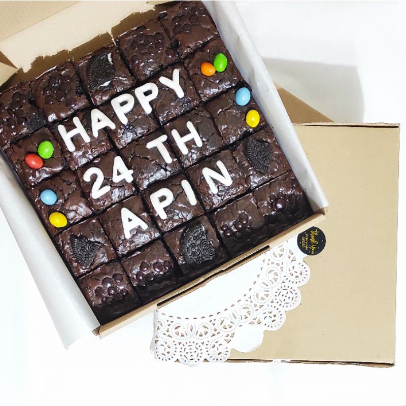 Greeting Card / Tulisan UCAPAN di brownie