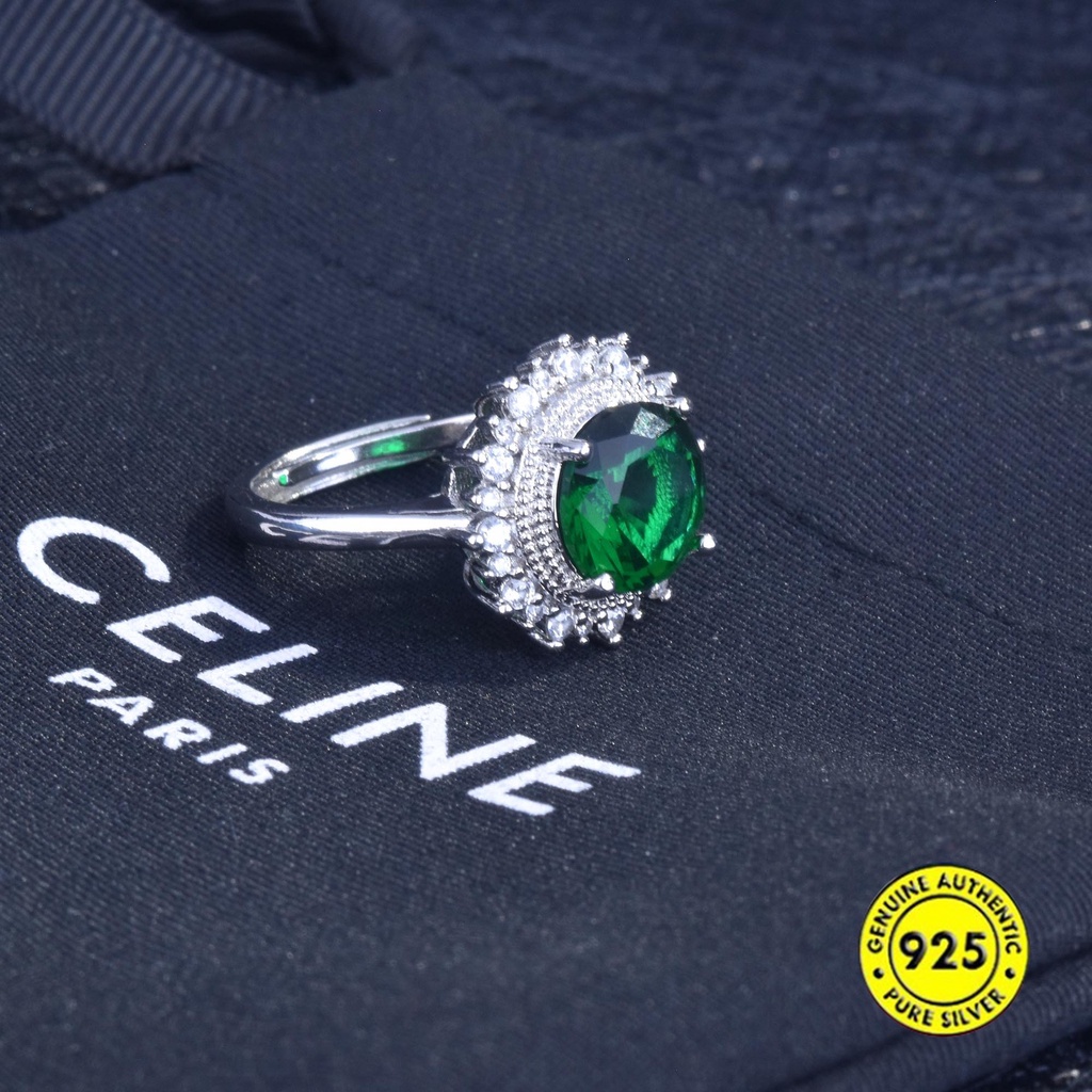 Cincin 5 Karat Dengan Batu Permata Emerald Warna Warni Untuk Wanita