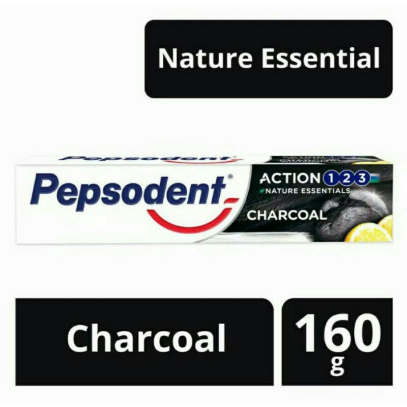 Pepsodent Action 123 Pasta Gigi Charcoal 160 Gram Pasta Gigi