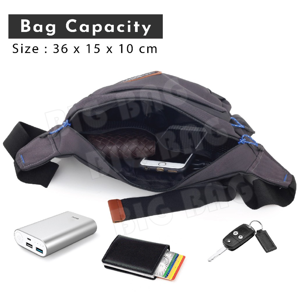 Tas Selempang Pria / Wanita Waist Bag Gear Bag 13108 NEW PILLAGERS PORT + FREE USB EXTENTIONS CABLE