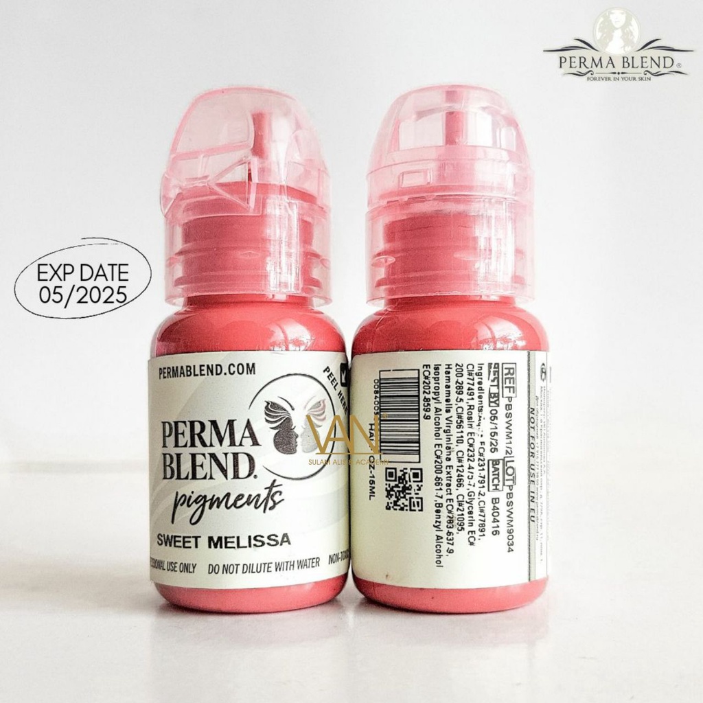 TINTA SULAM BIBIR ORIGINAL PERMABLEND MADE IN USA SWEET MELISSA 15 ml/EXP 2025