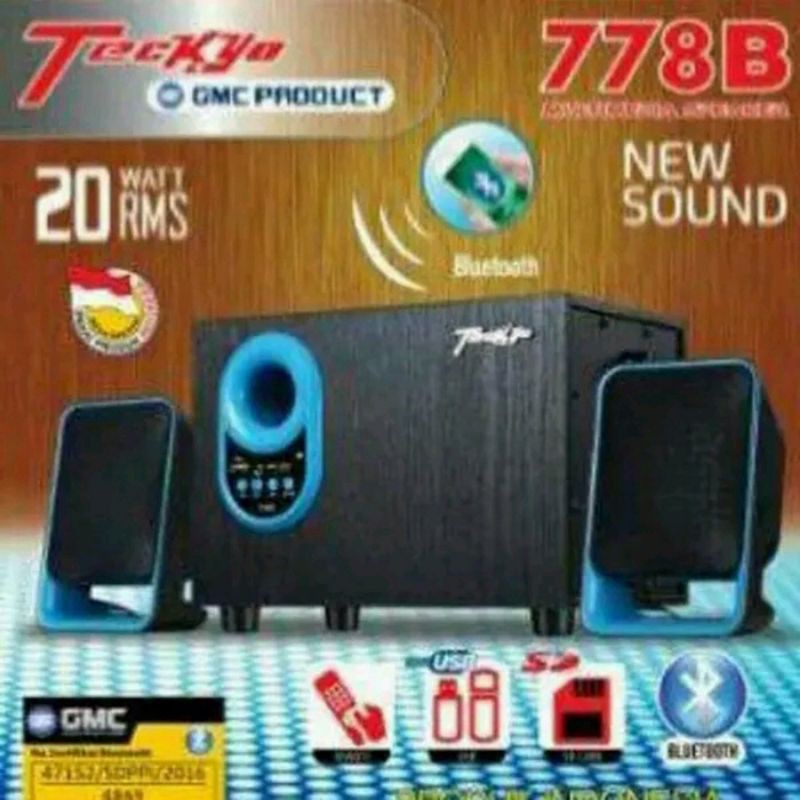 Speaker Teckyo 778B original GMC Bluetooth superr bass