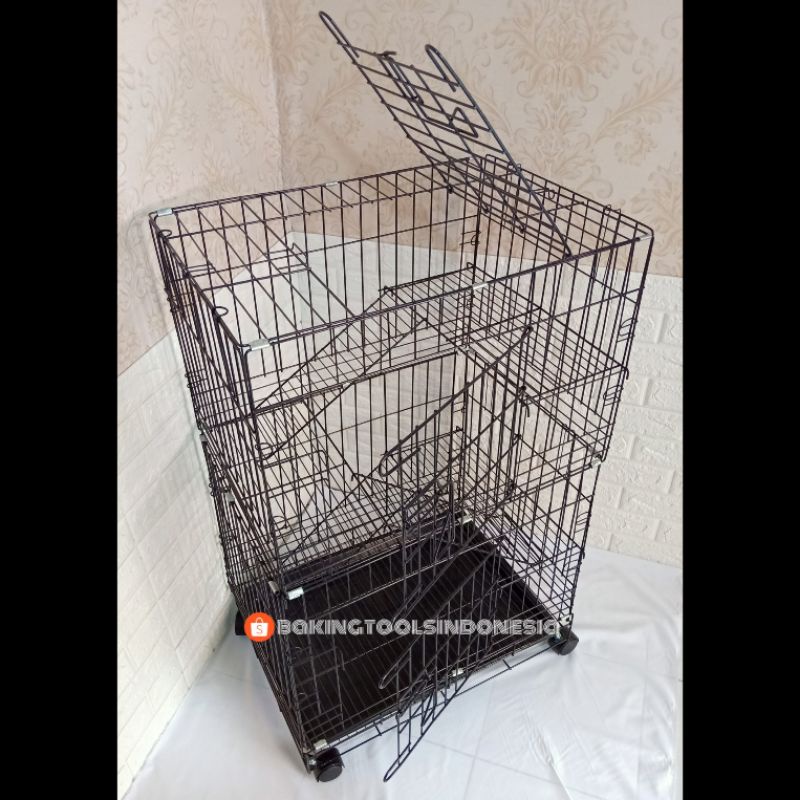 KANDANG KUCING 3 TINGKAT SIZE XL TERMURAH 100x60x45 MUAT 3-4 KUCING