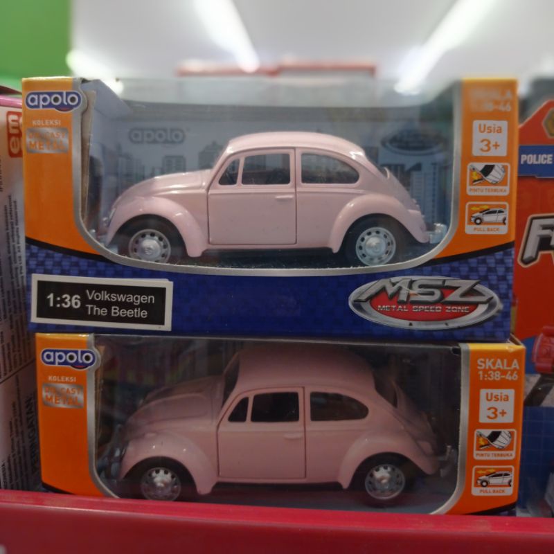 Diecast VW Beetle Pink - Apolo MSZ