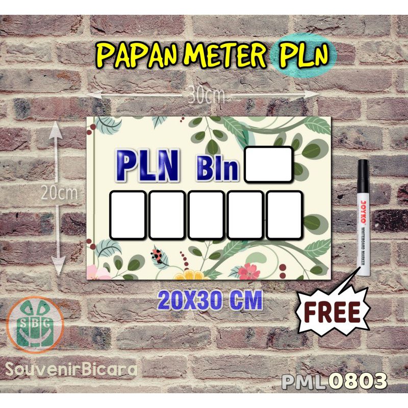 

Custom SBC Papan Meter Listrik PLN PAM motif Unik - Flower 03