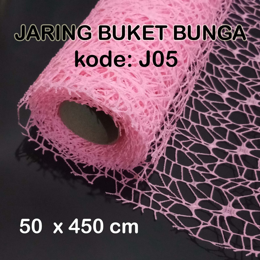 

JARING BUKET BUNGA SNACK WARNA PINK 1 ROLL KODE J05