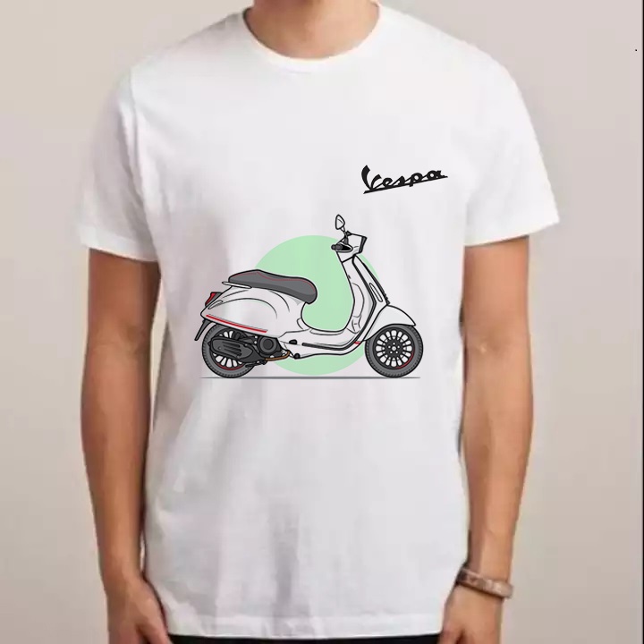 F6fR / /Kaos Premium Distro Vespa Matic / Vespa Sprint / Primavera KODE 013   M.L.XL   BRAND