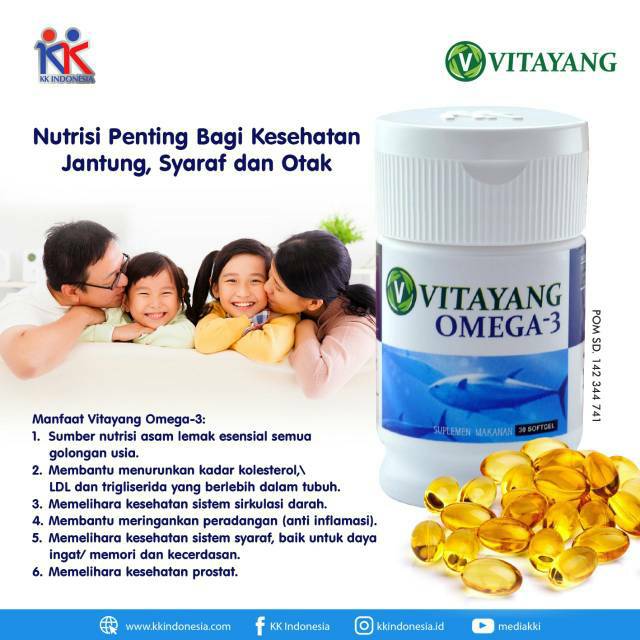 Minyak Ikan Vitayang Omega 3 Kk Indonesia Isi 30 Softgel Indonesia