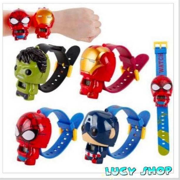 (CODE PRM 21F8Bl) Jam Tangan Anak Karakter Kartun Murah Kepala Robot Superhero ㊠