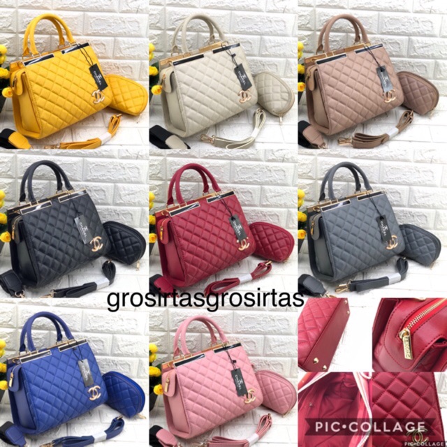 tas wanita jours bordir doble strap uk 26x20