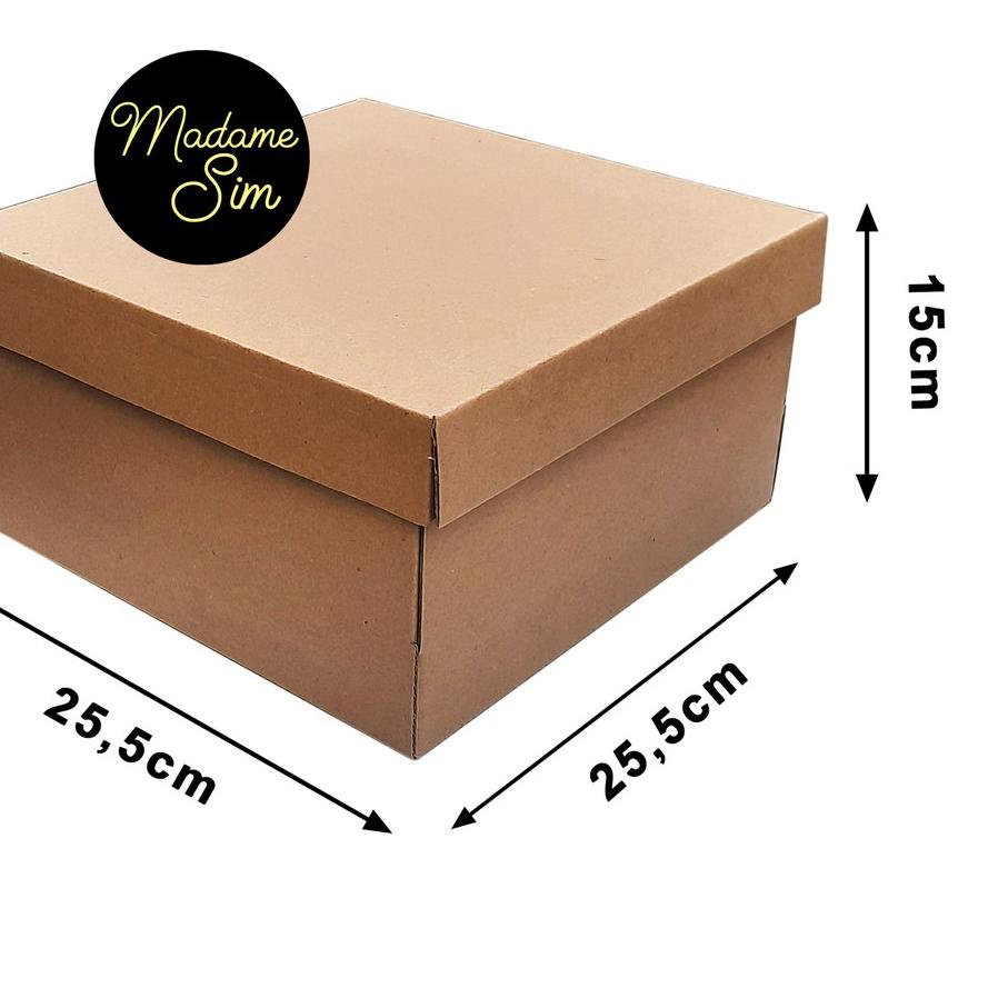 

♝ KOTAK KUE - CAKE BOX 25 x 25 x 15 CM - COKLAT (ISI 10 PCS) ✽