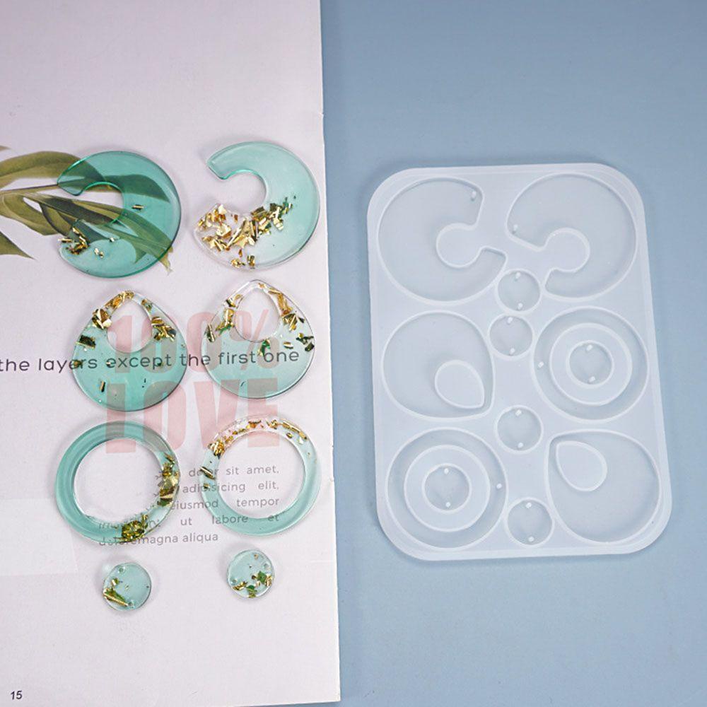 Preva Anting Cetakan Resin Handmade DIY Kerajinan Tangan UV Epoxy Pendant Silicone Mold