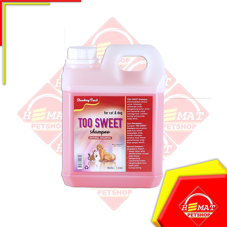 Shampo Shampoo Hewan Kucing anjing cat n dog Murah TOO SWEET 1 Litter