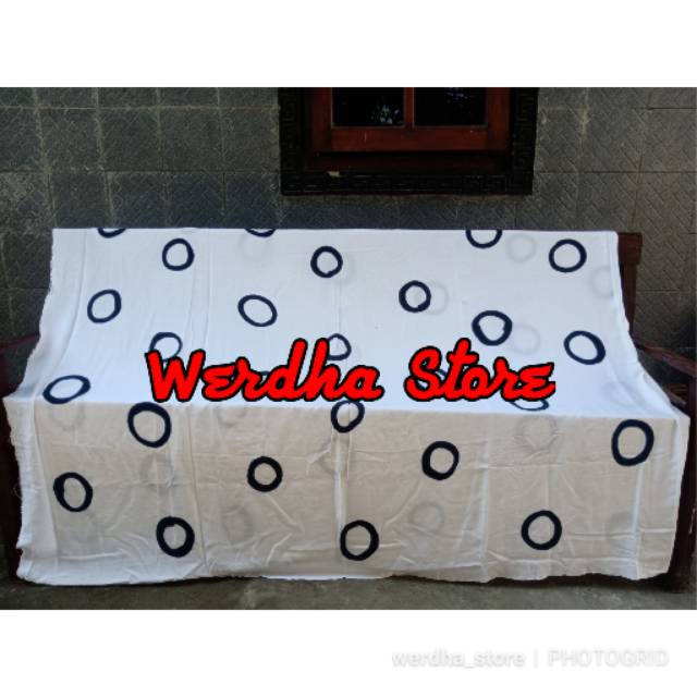 Kain Tie Dye/Shibori 19 Motif Ring Hitam (3 meter)