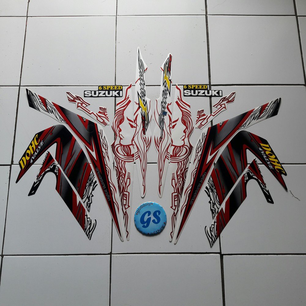 striping satria fu 150 2011 putih-hitam