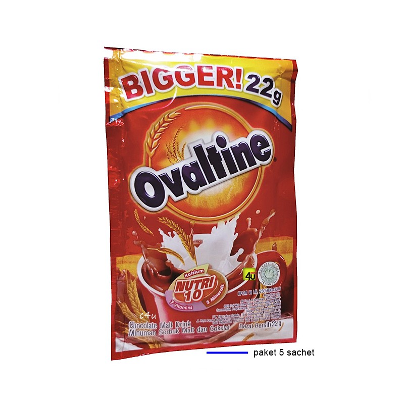 

Ovaltine - Chocolate Malt Drink Nutri10 - Paket 5 sachet