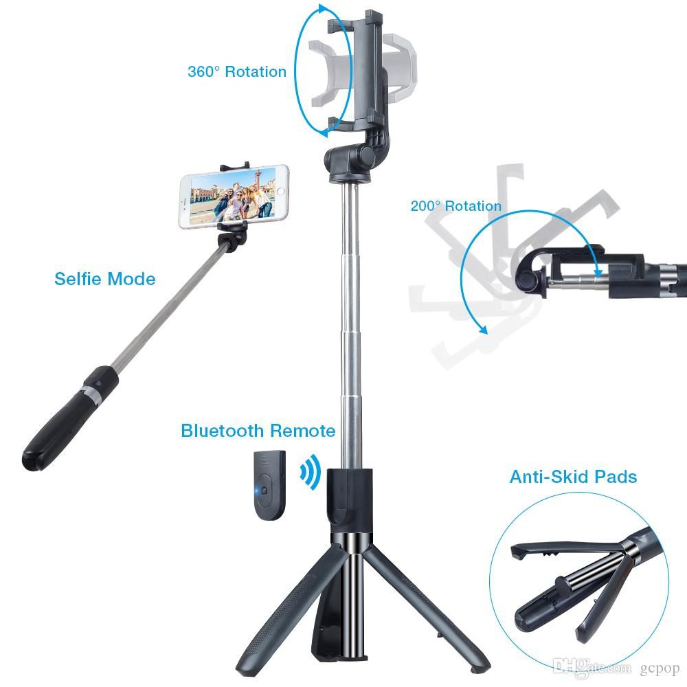 APEXEL Tongsis Selfie Tripod Mini dengan Bluetooth Shutter - APL-D4s