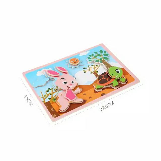 Puzzle Kayu Interaktif 3D / Puzzle Montessori 3D