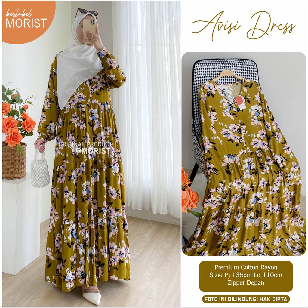 Avisi Dress Gamis Original Morist Berlabel / 87