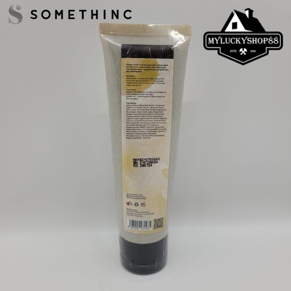 Somethinc x Kopi Kenangan Coffeeinc Body Scrub 100ml Siku Ketiak Lutut