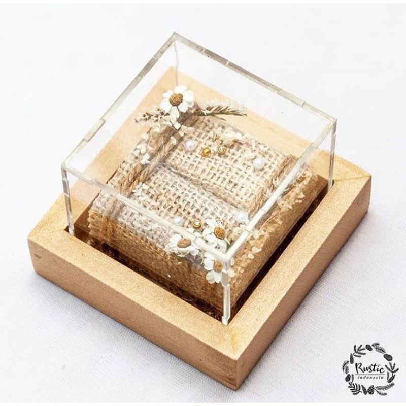 Kotak Cincin Akrilik Antam Pernikahan Mahar Craftbyoddie