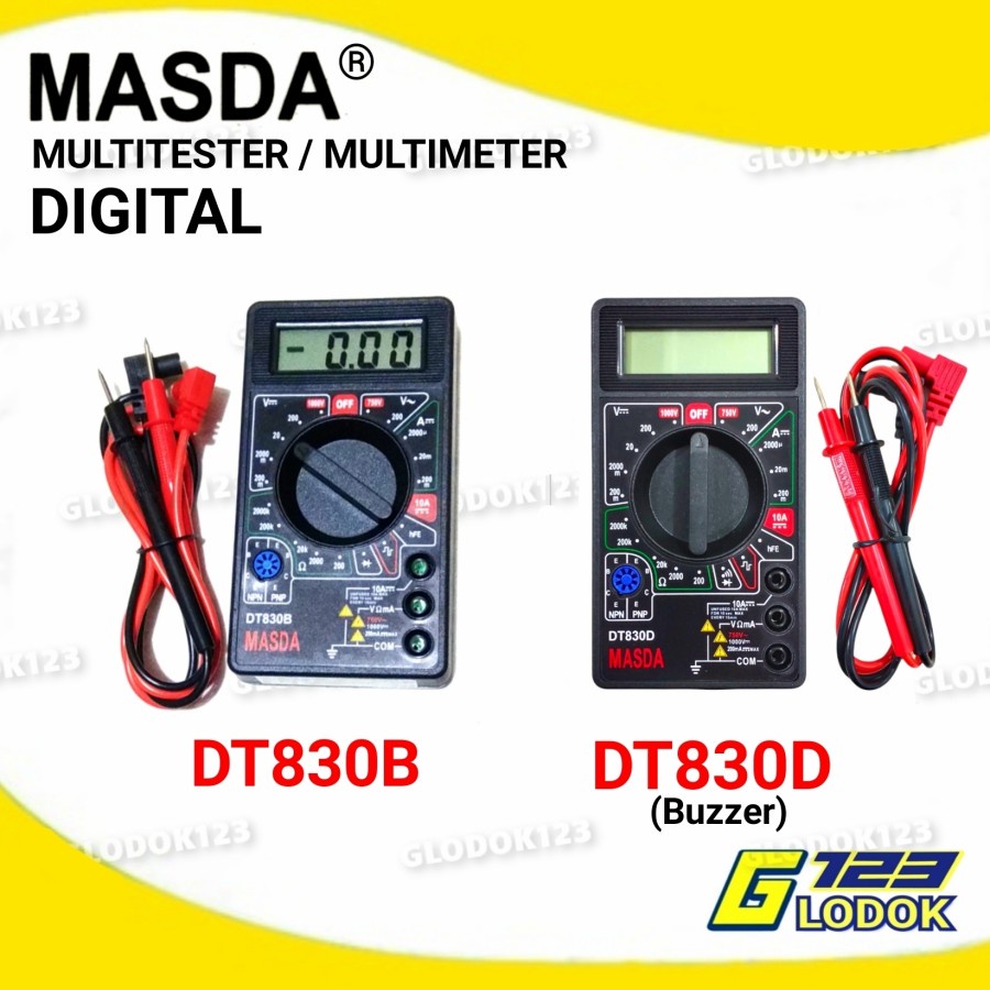 Multimeter Avometer Multitester Digital DT830B/DT830D Buzzer