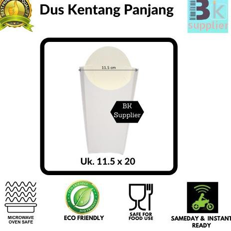 

COD>> Kemasan Kentang Goreng Panjang 10pcs / Dus Kentang Goreng Panjang / Box Kentang Goreng Panjang