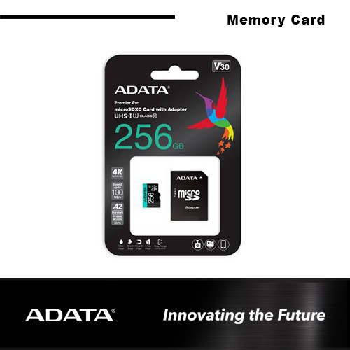 ADATA Premier Pro MICRO SDXC UHS-I U3 V30S 100/75 MB/s 256GB - TOSCA