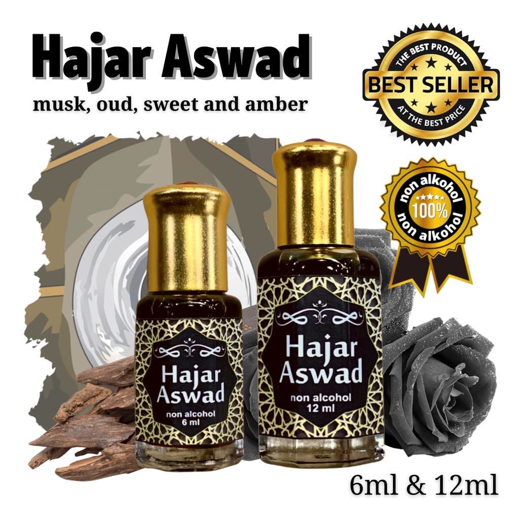 Minyak Wangi Arab Hajar Aswad Parfum Ibadah NON ALKOHOL