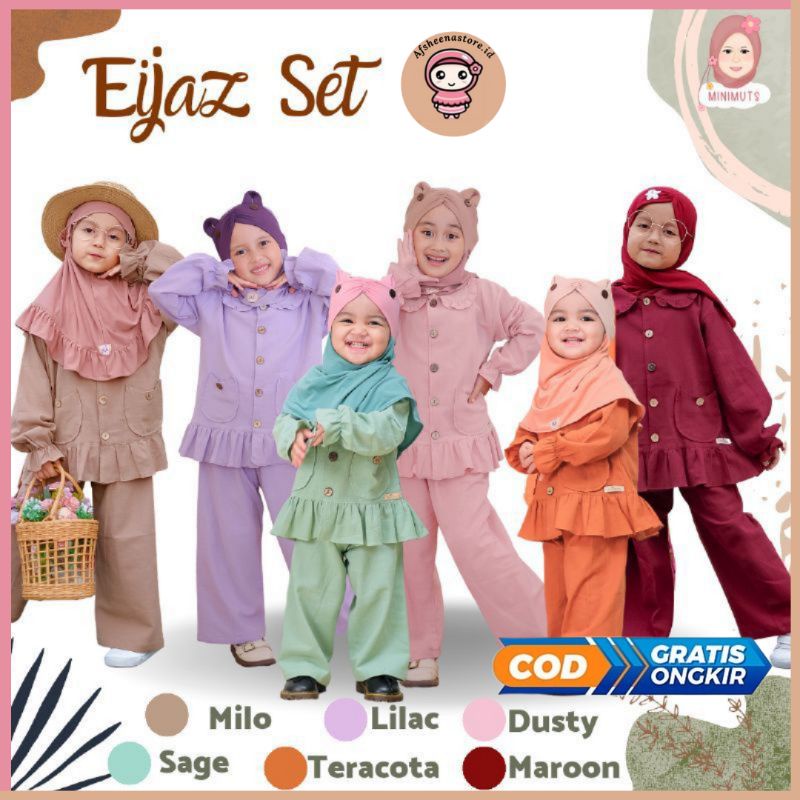 Afsheenastore One Set Eijaz / Setelan Anak Perempuan 1-8T