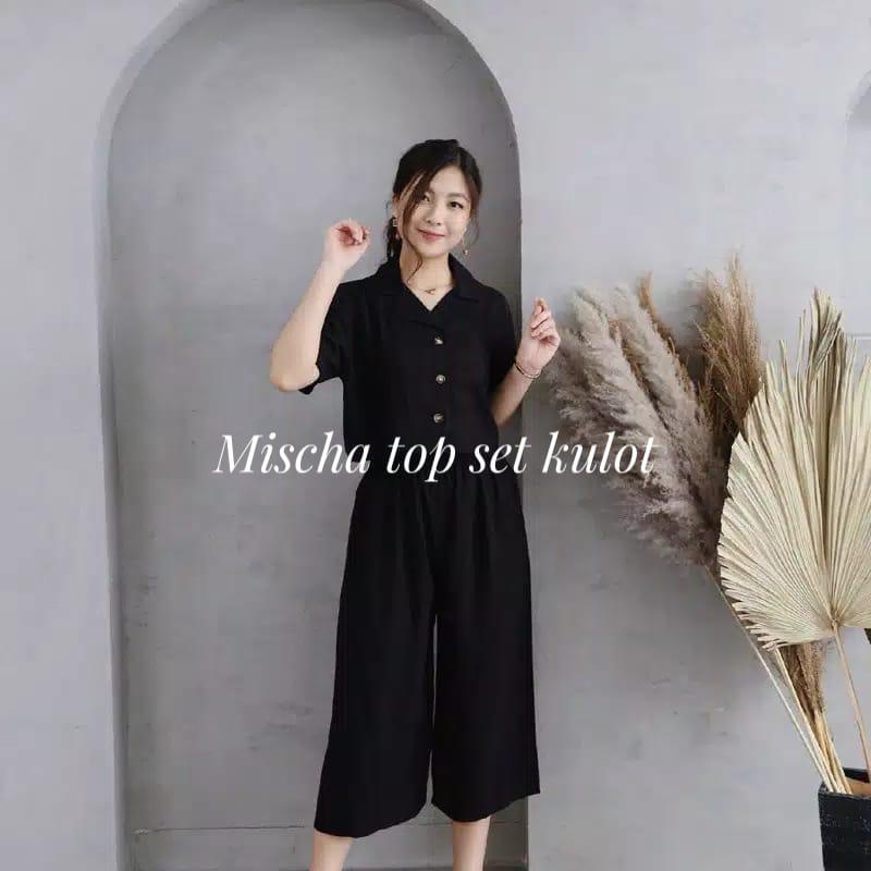 KULOT SET/ MISCHA TOP KULOT SET/ CROP TOP / KULOT RAYON/ SETELAN KEKINIAN/ RAYON PREMIUM/ HOMESET