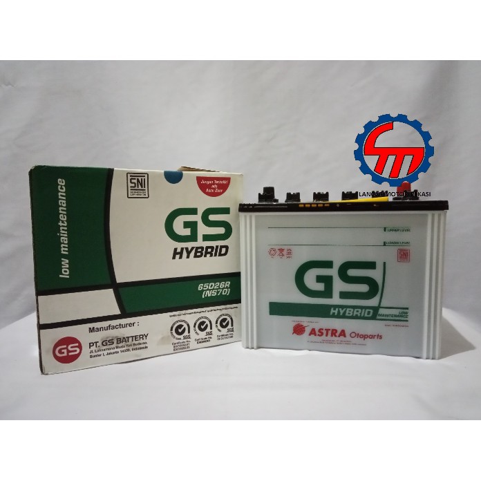 Aki accu Basah Gs Astra Hybrid NS70 65Ah Elf NKR 58 Elf NKR 66 Bison
