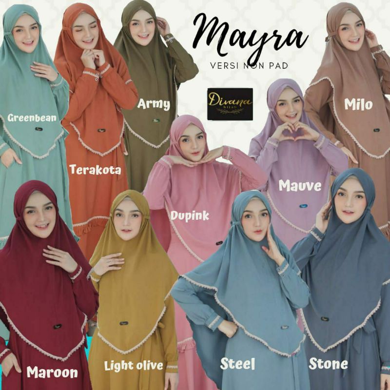 Gamis set mayra syar'i versi bergo by divana hijab / original produk
