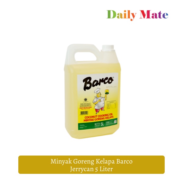 Paket Minyak Goreng Kelapa Barco Jerrycan 5 liter &amp; Botol  1 liter