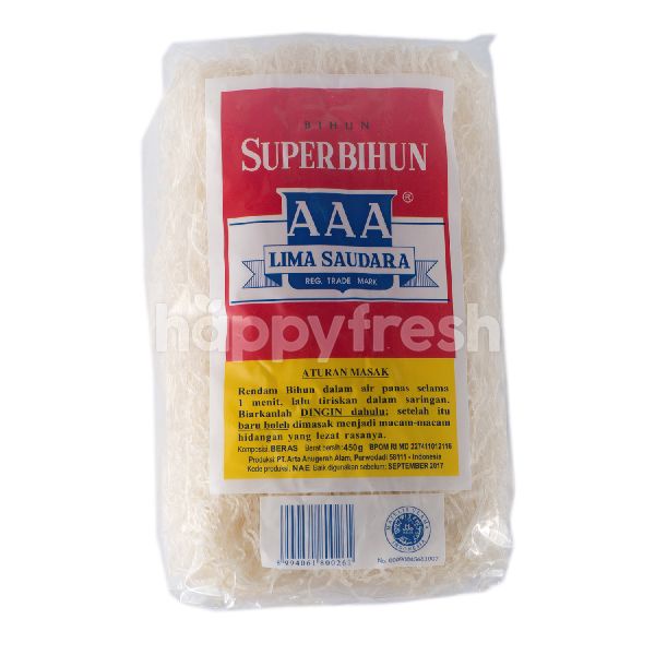 

AAA Lima Saudara Super Bihun 450g - Rice Vermicelli 220 Gr Besar