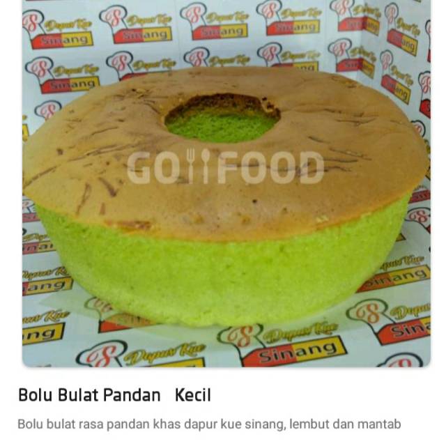 

Bolu bulat pandan kecil