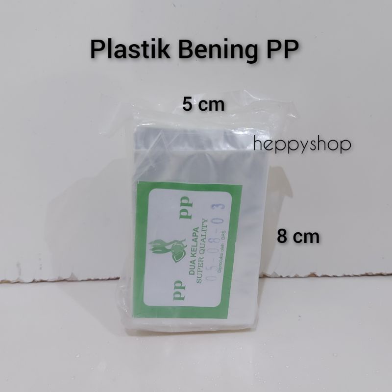 Plastik Bening PP 5 cm x 8 cm