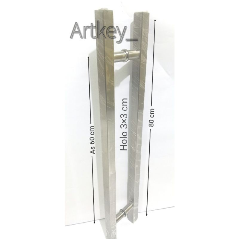 HANDLE PINTU  HOLO 4x2 as 60 × 80cm stainless steel