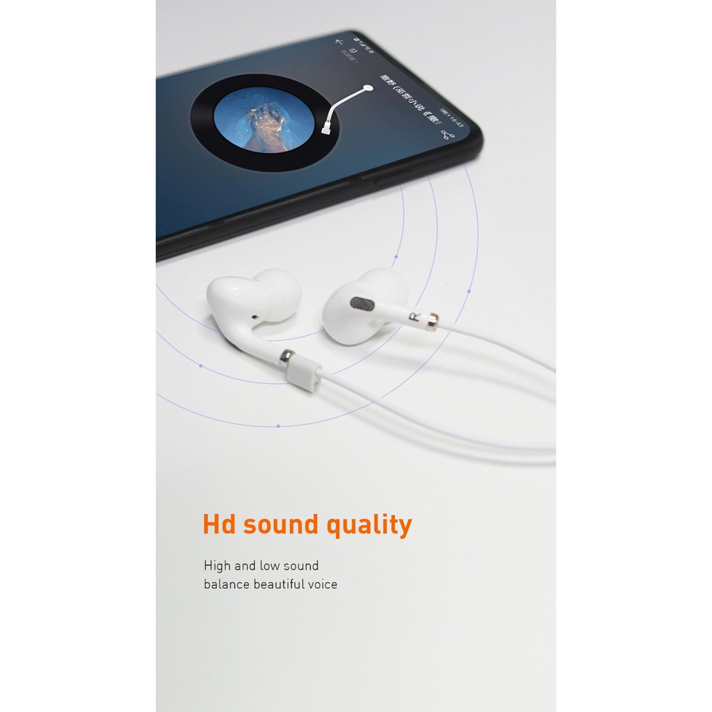 Earphone HD Quality REP-L17 White RECCI