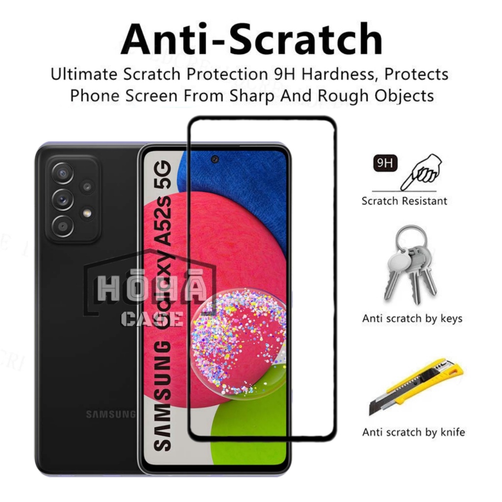 PROMO Tempered Glass SAMSUNG Galaxy A52s Full Layar Screen Guard Protector List Hitam Antigores Kaca