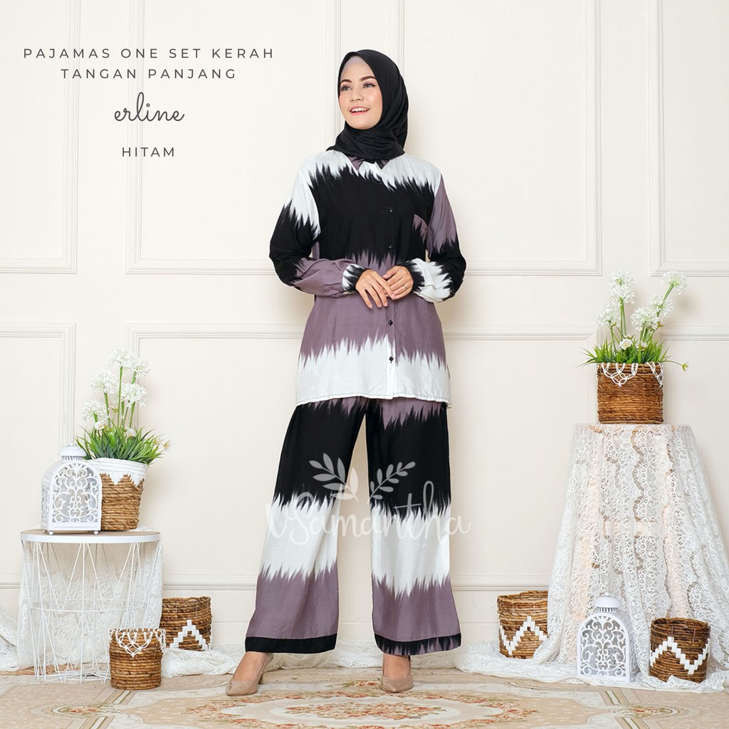 Pajamas / Piyama One Set Kemeja Tie Dye