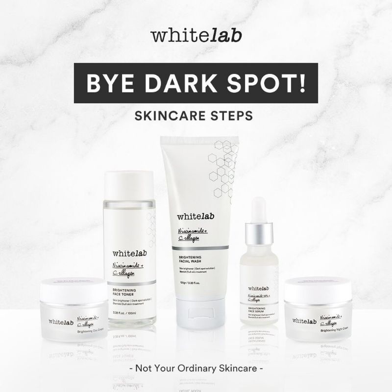 Whitelab Brightening Paket Wajah &amp; Serum Niacinamide 5% / Niacinamide 10%