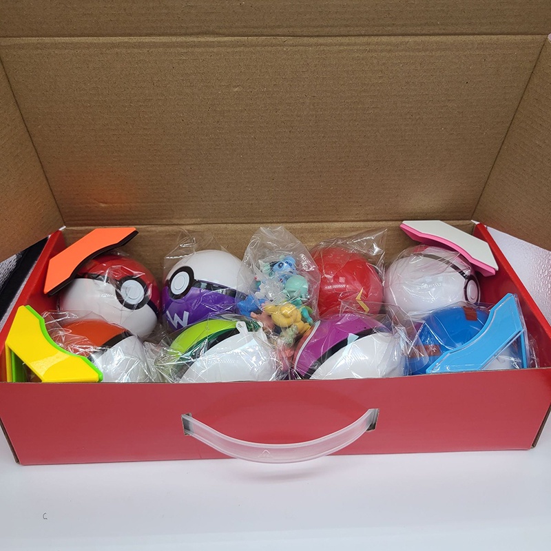 8pcs / Set Action Figure Pokemon Pokeball Monster Bahan PVC Dengan Kotak Original Untuk Hadiah Ulang Tahun Anak