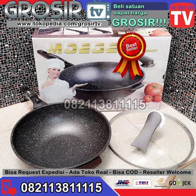 Panci Wok Pan Mogen Germany / Wajan Moegen 30 Cm Lapisan Marble